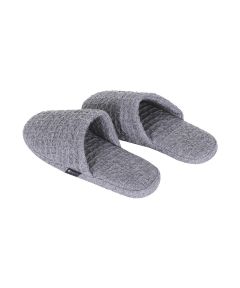 Badtofflor i linneblandning, grå