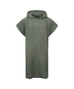 Poncho i linneblandning Luhta, grön