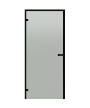 Harvia bastudörr Black Line satinglas, svart aluminiumkarm