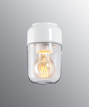 Armatur Ohm 100/170 Ifö Electric vit med klarglas