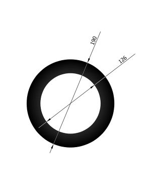 Rökrör Rosett Ø125