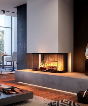 spartherm insats med 3-sidigt glas
