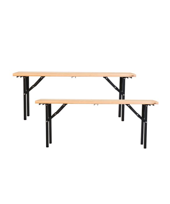 Portabel bänk i cederträ, 2-pack