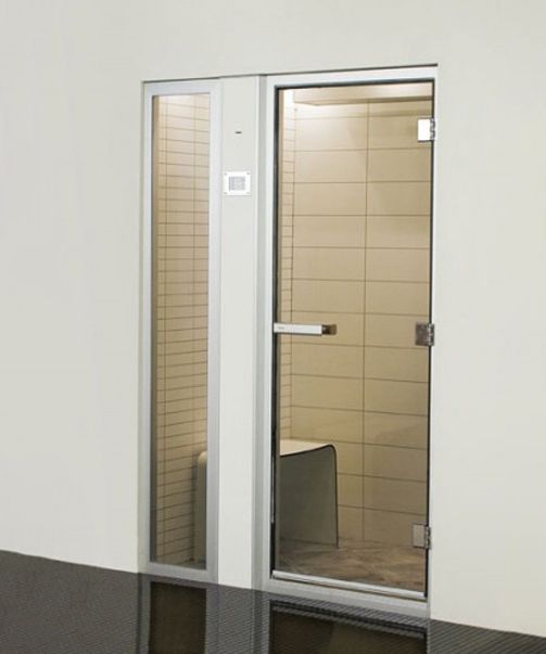 Glassektion till ångrum Tylö